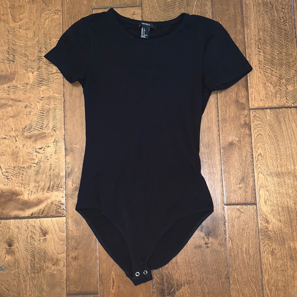 Black F21 Bodysuit